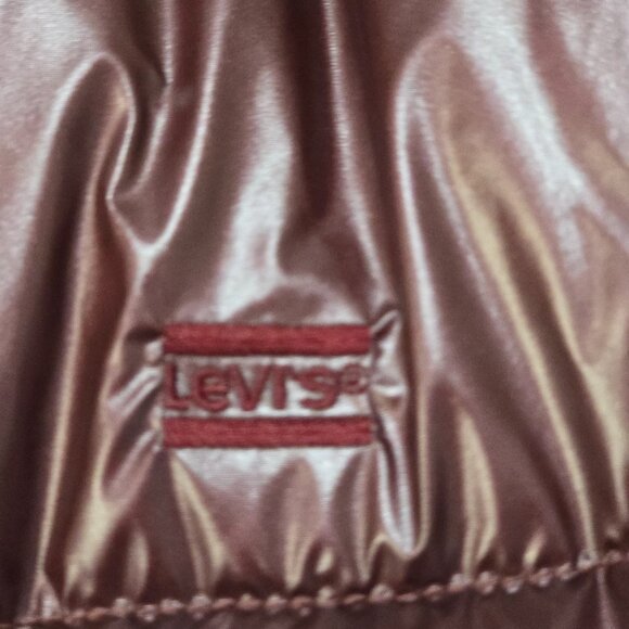 NWT Levi's Levi's Molly Puffer Jacket Y2K Womens Size XL Red Sherpa Lined - Picture 6 of 8